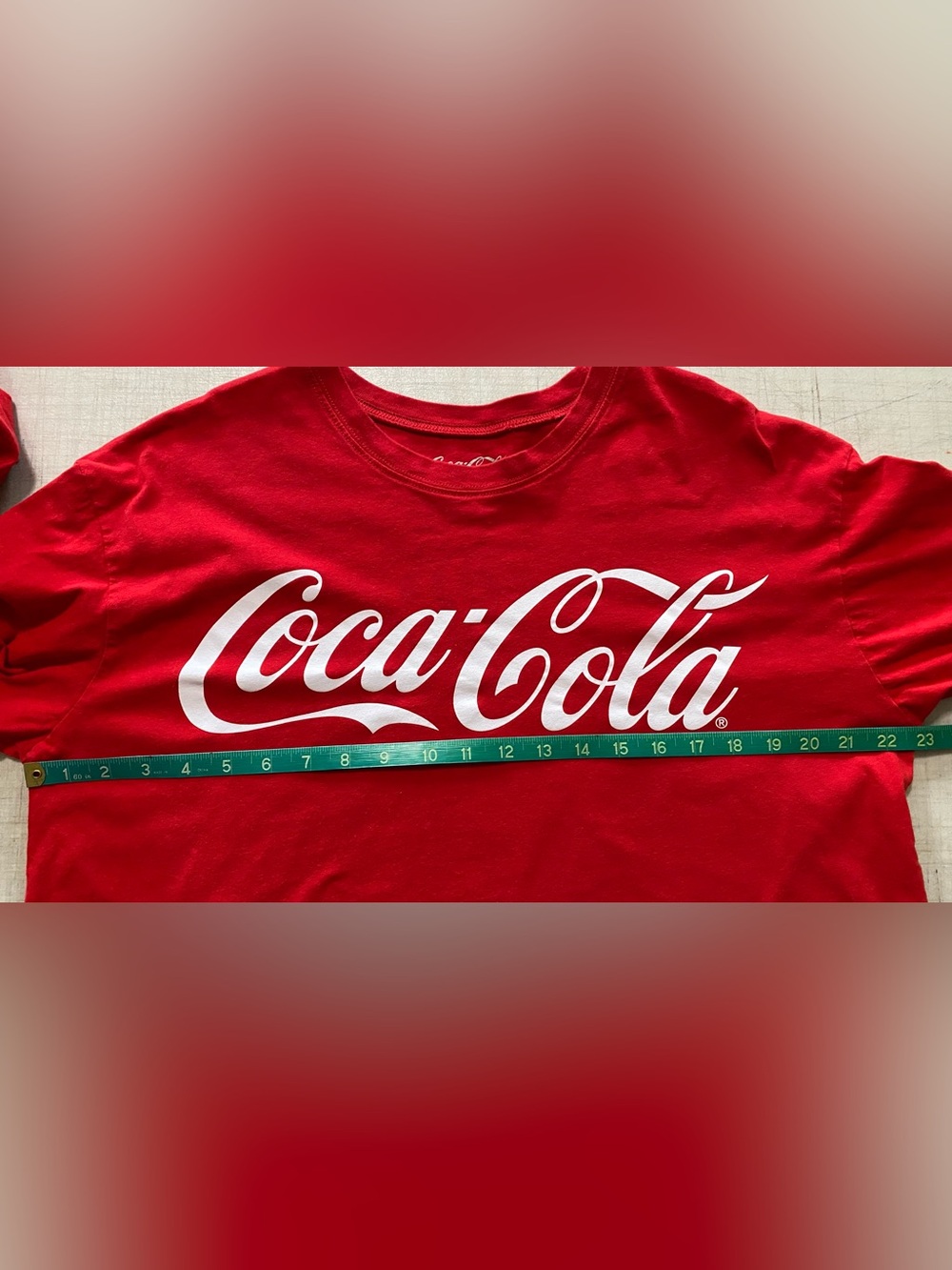 Coca-Cola Red Long Sleeve Logo Tee with White Script - Picture 6 of 8
